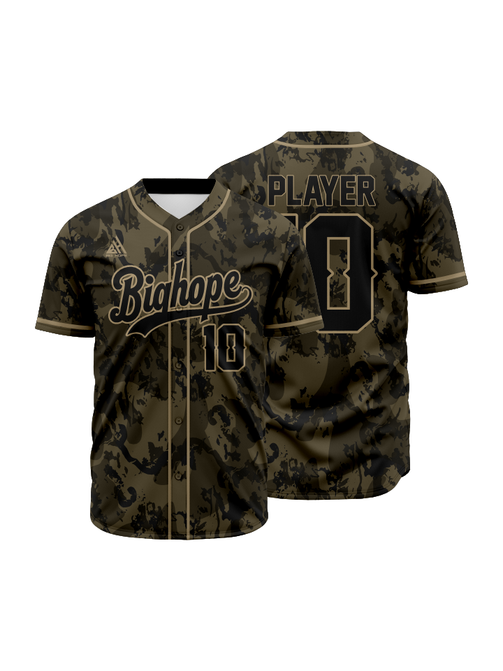 Full Button Baseball Jerseys view 2