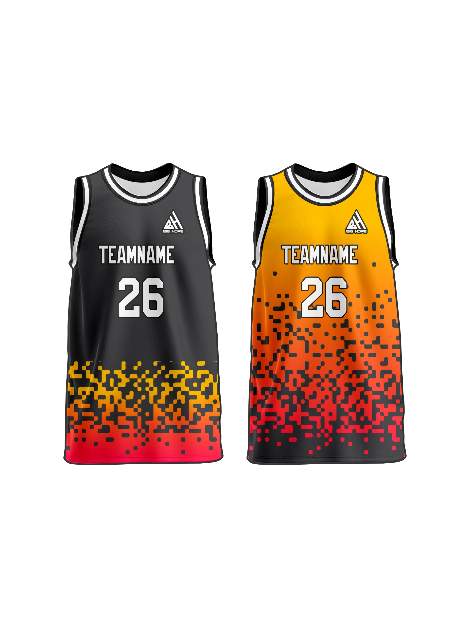 Custom Reversible Basketball Jersey view 4