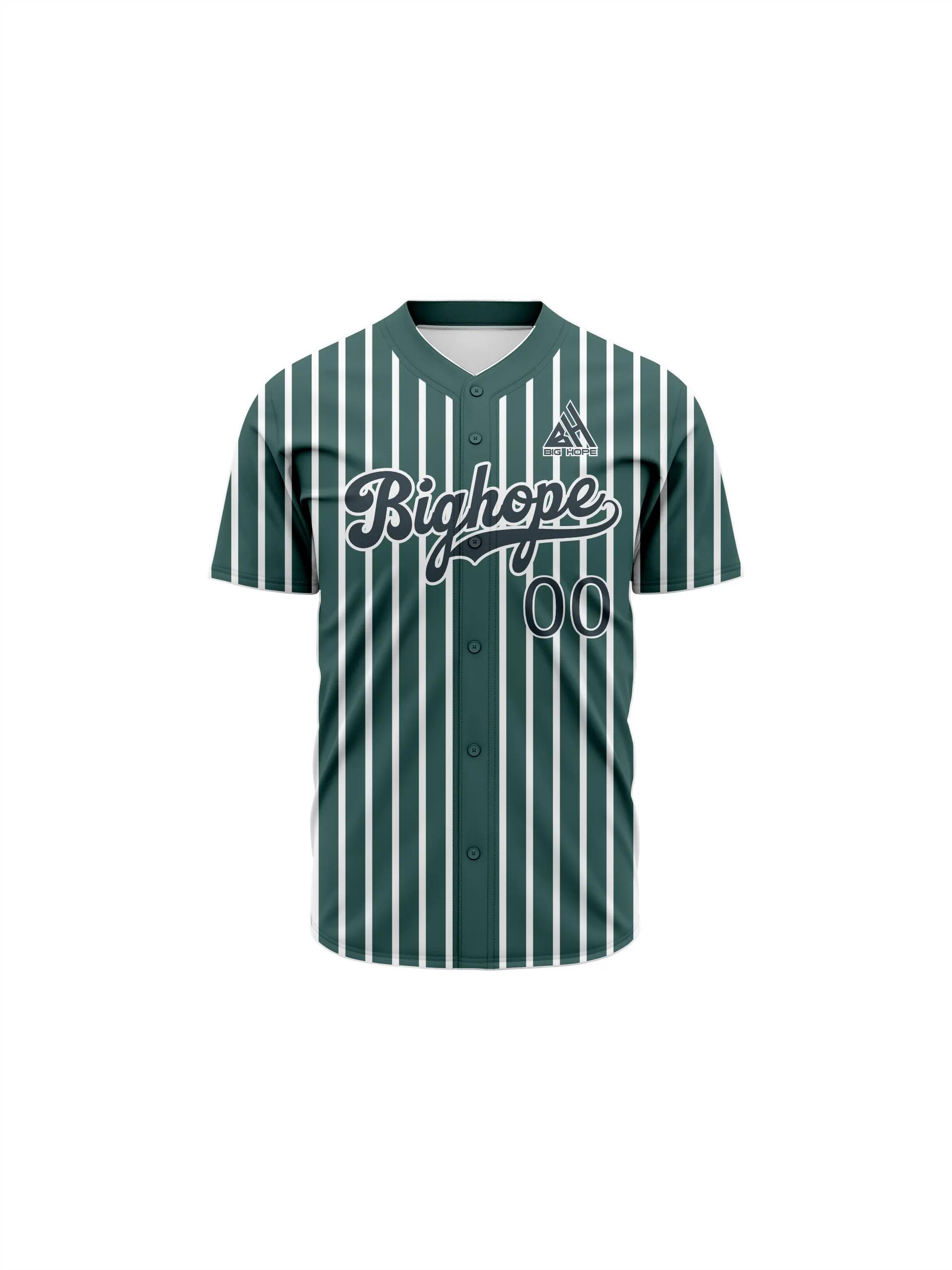 Full Button Baseball Jerseys view 4