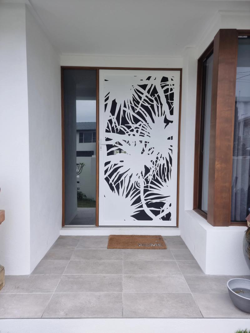 Security door screen installation Decorative front security hinge door