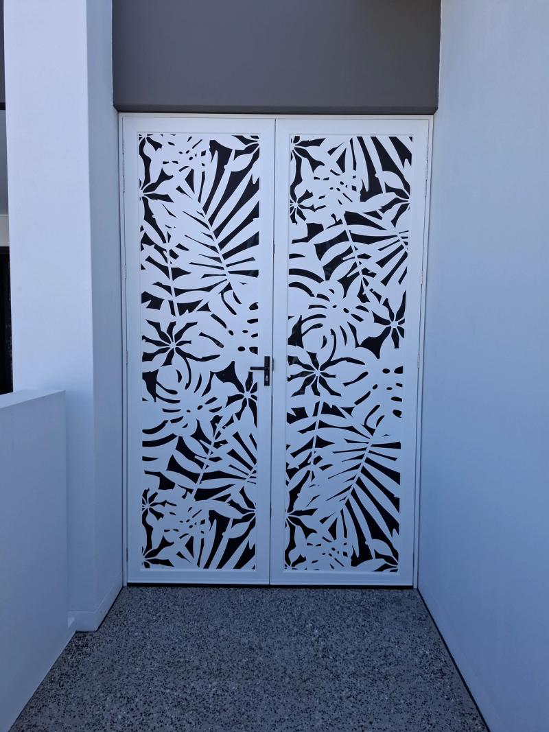Security door screen installation Double Doors - decorative alcove hinge doors