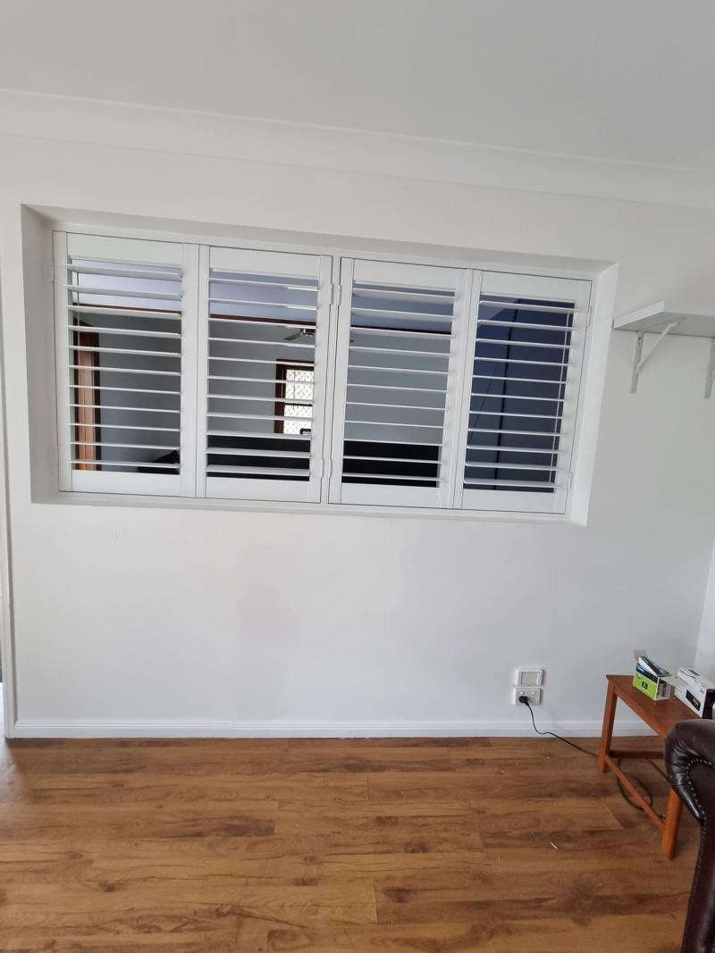 PVC shutter installation Room divider for lounge room to office