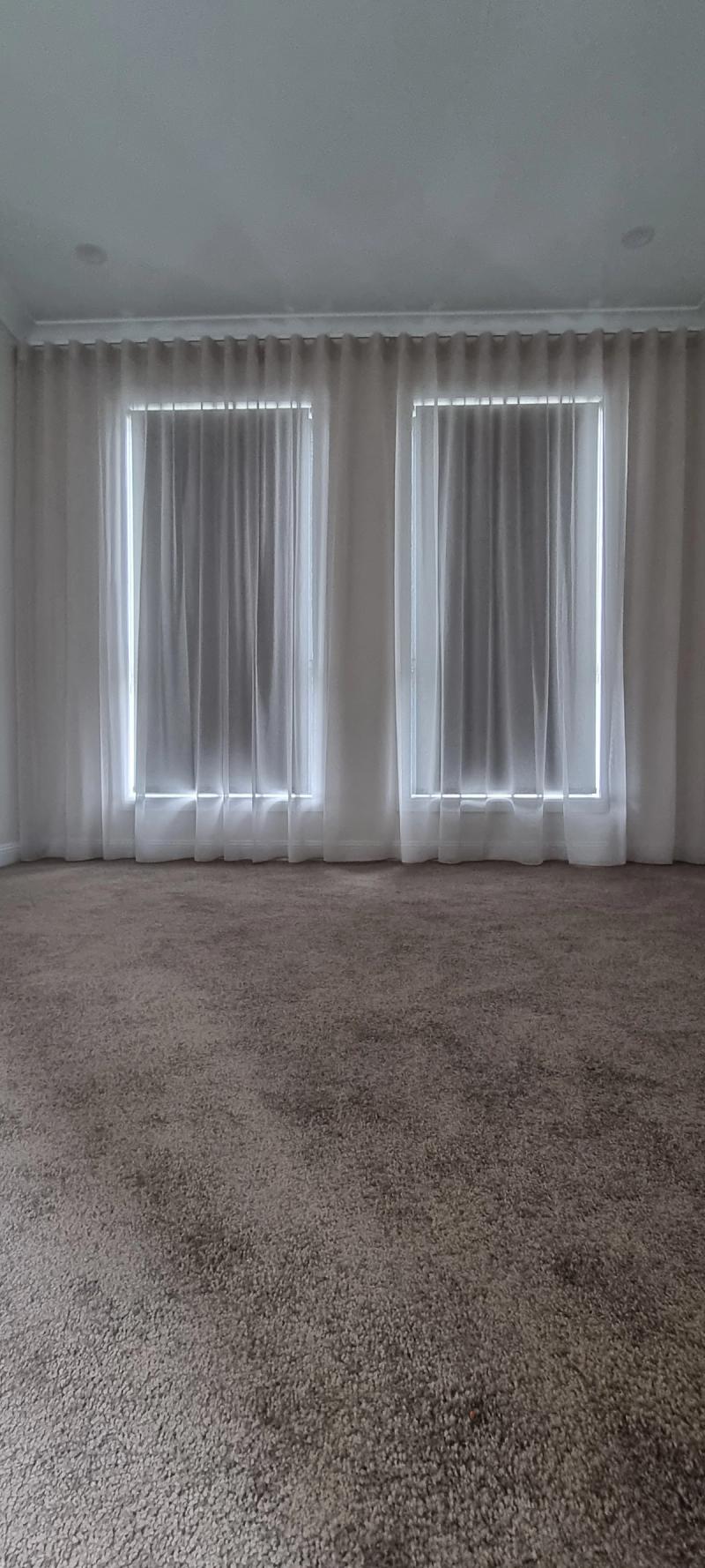 Motorised curtain installation Living Room