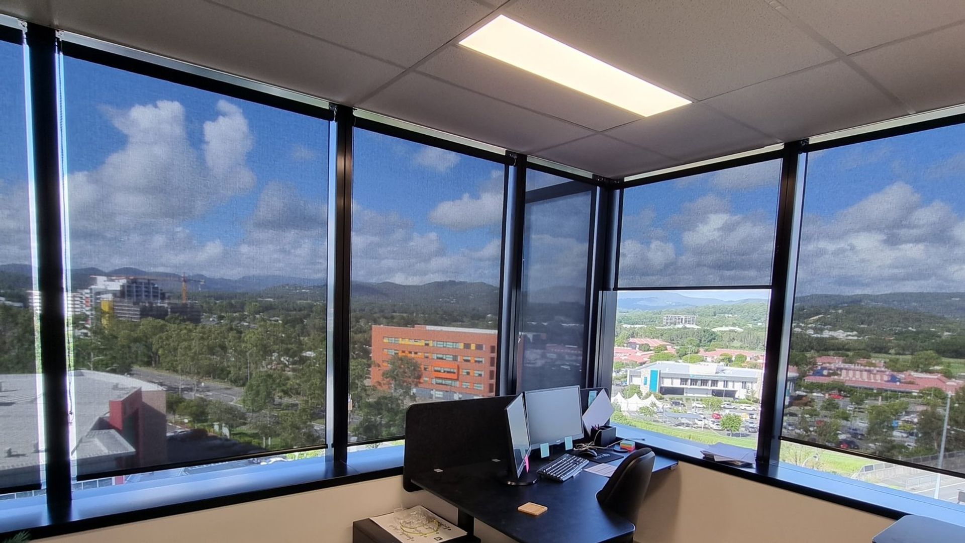 Roller blind installation in Gold Coast home