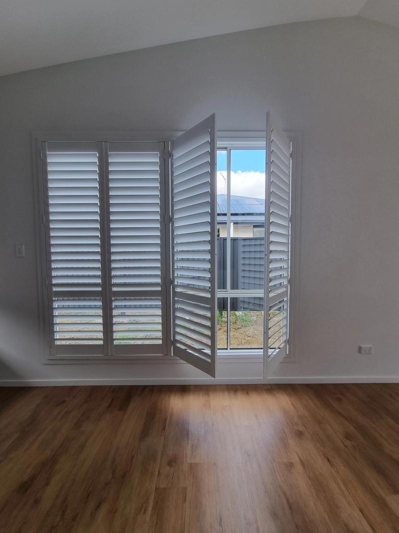 PVC shutter installation Living Room Shutters