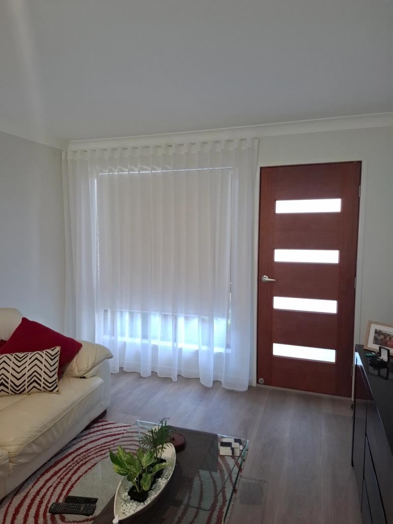Motorised curtain installation Lounge Room