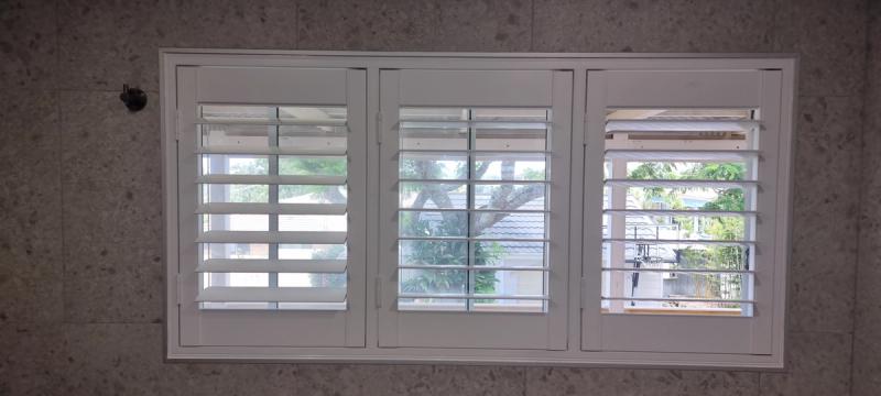 PVC shutter installation Bathroom Shutters