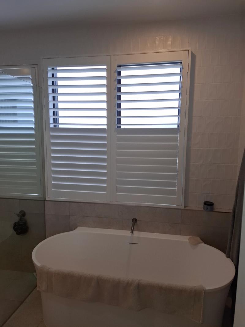 PVC shutter installation Bathroom Shutters