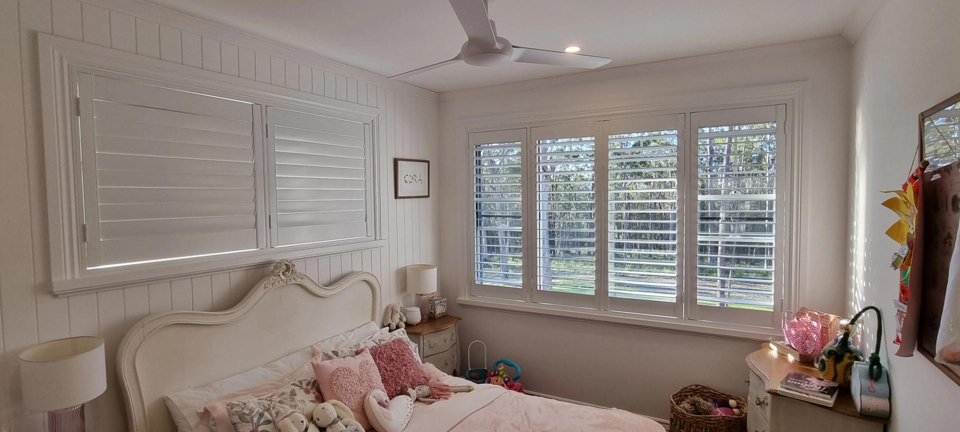 Internal PVC plantation shutters installed in Gold Coast home