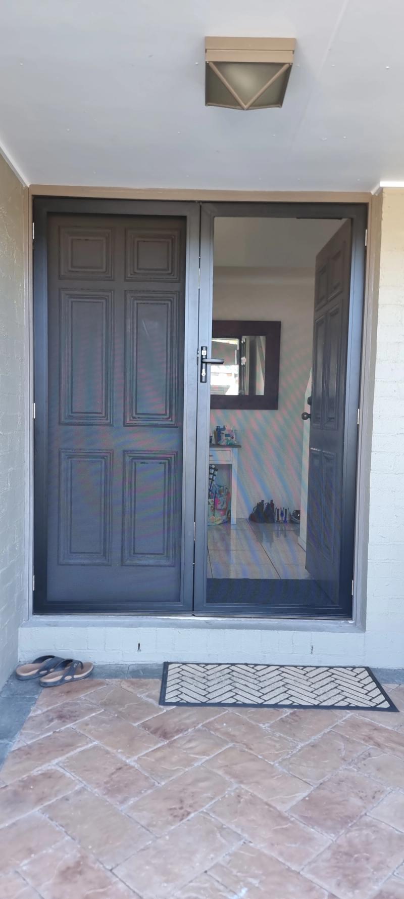 Security door screen installation Double front hinged security doors