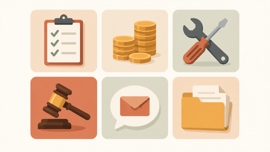 Six areas of running a self-managed building.