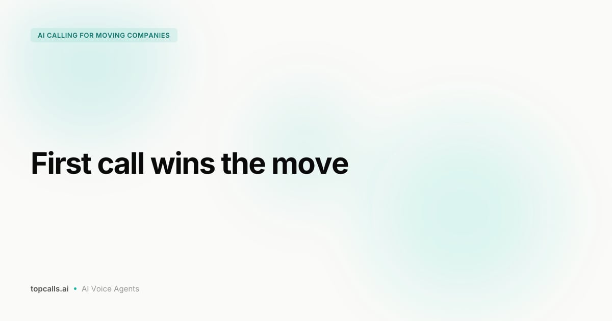 Cover image for AI Voice Agents for Moving Companies: Book More Estimates, Close More Jobs