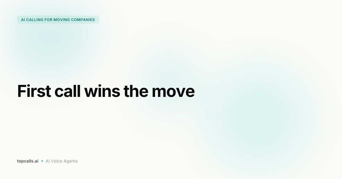 Cover Image for AI Voice Agents for Moving Companies: Book More Estimates, Close More Jobs