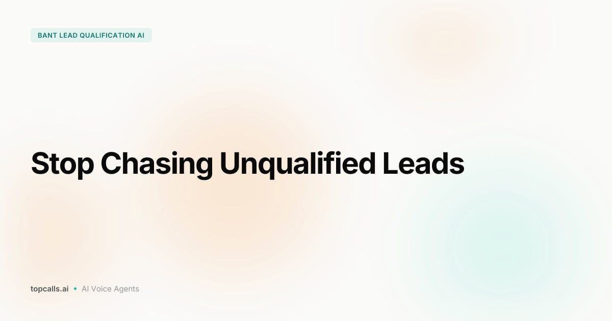 Cover Image for AI Lead Qualification via BANT: 4-Step Automation Guide