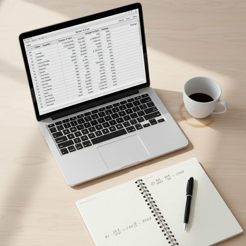 Cost comparison analysis for outbound sales platforms on a laptop screen