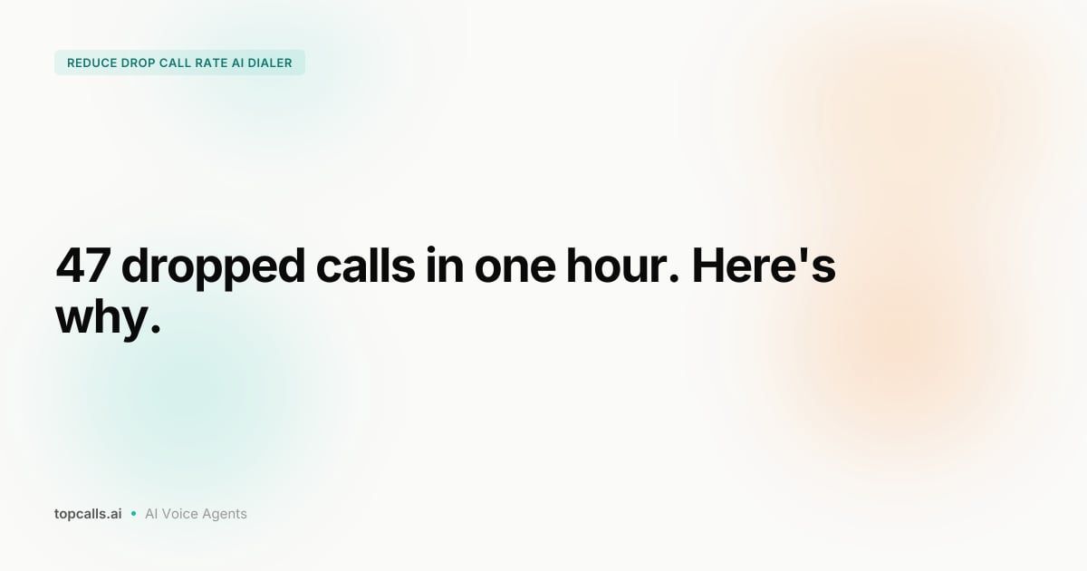 Cover Image for How to Reduce Drop Calls in AI Outbound Campaigns: 8 Fixes