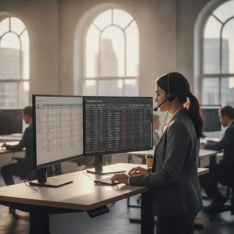 CFD broker retention desk reviewing dormant account call outcomes