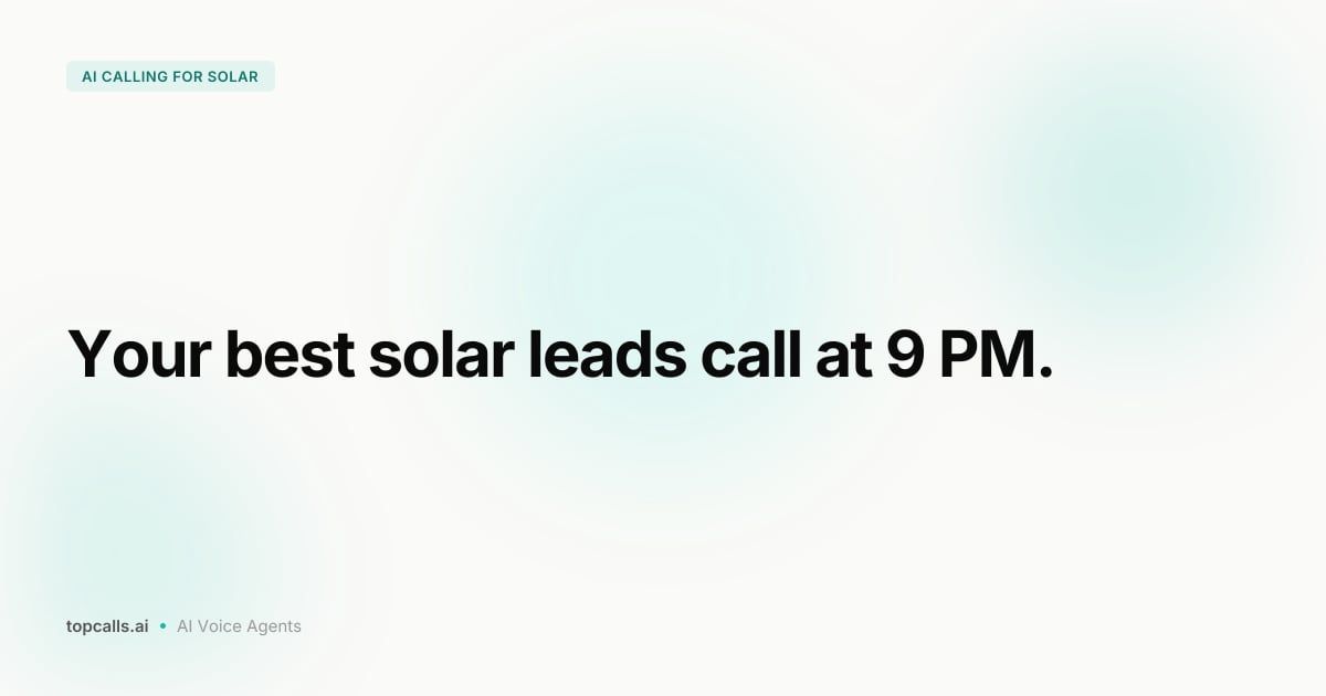 Cover Image for How a Solar Installer Booked 60% More Site Surveys With AI Voice Agents