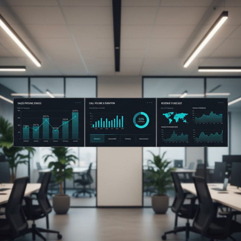 AI sales agent analytics dashboard showing real-time call performance and pipeline metrics