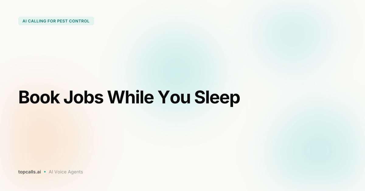 Cover image for AI Voice Agents for Pest Control: Book More Jobs