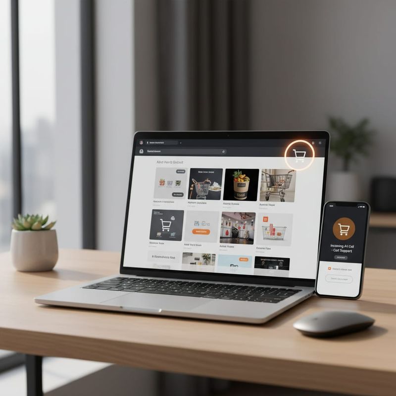AI calling for ecommerce triggering a recovery call after cart abandonment
