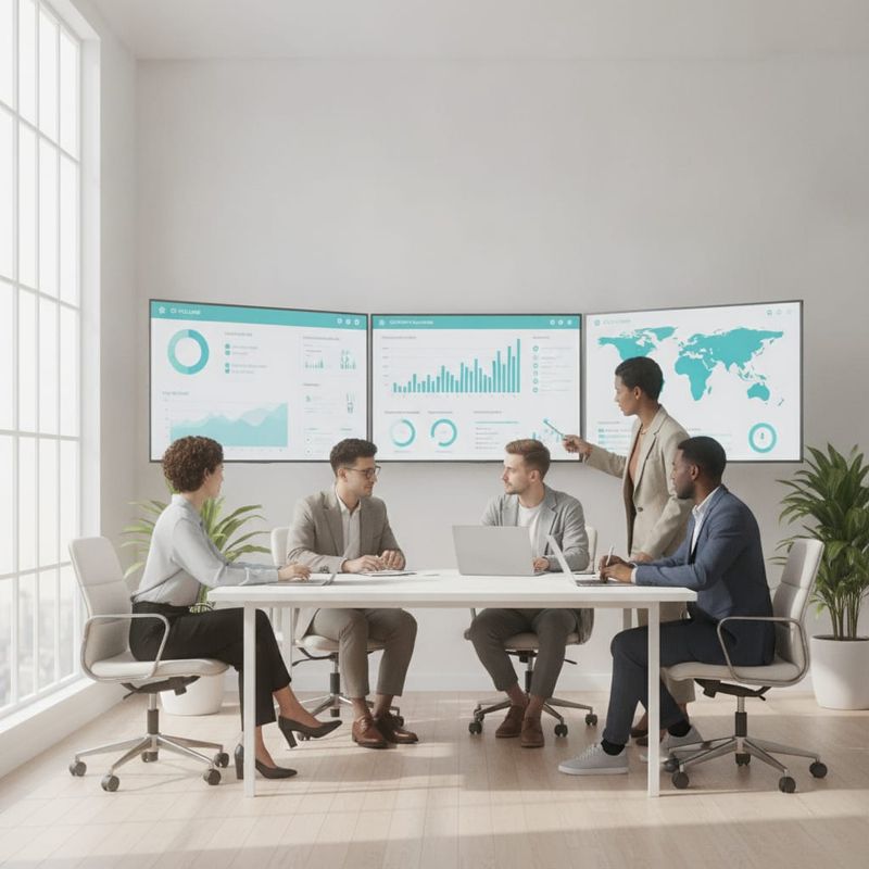 Sales team using AI voice calling platform dashboard