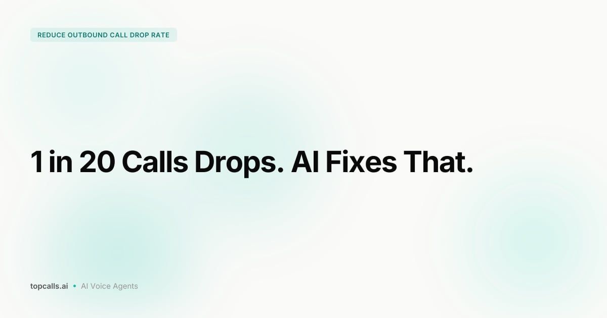 Cover Image for How to Cut Outbound Call Drop Rates Below 5% with AI Dialer Routing