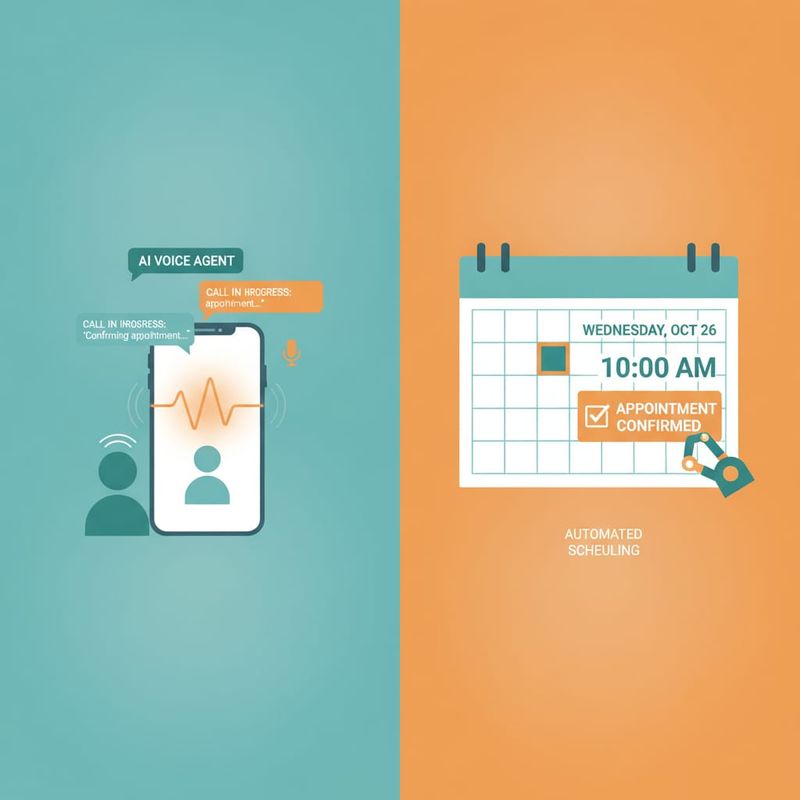AI voice agent booking an appointment directly into a calendar during an outbound call