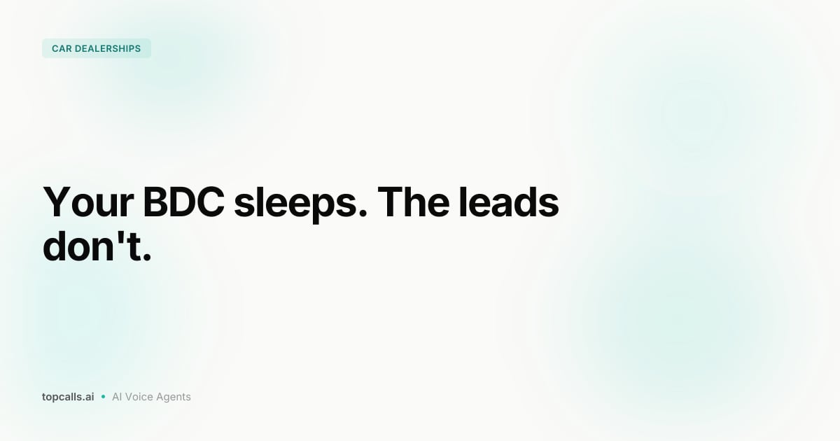 Cover image for AI Voice Agents for Car Dealerships: Faster BDC Follow-Up