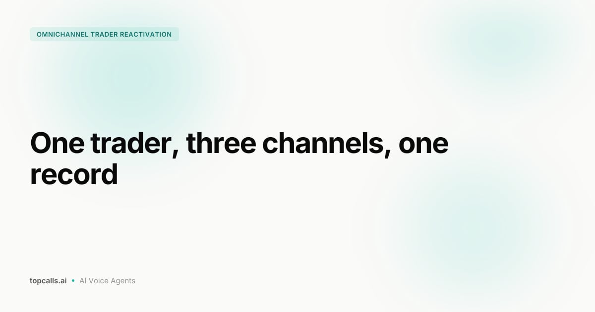 Cover image for Voice, Email and SMS: An Omnichannel Reactivation Flow