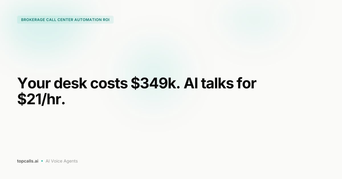 Cover image for Brokerage Call Center Automation ROI Explained
