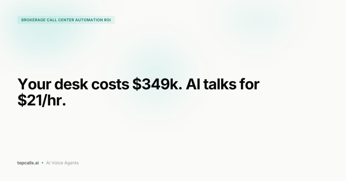 Cover image for Brokerage Call Center Automation ROI Explained