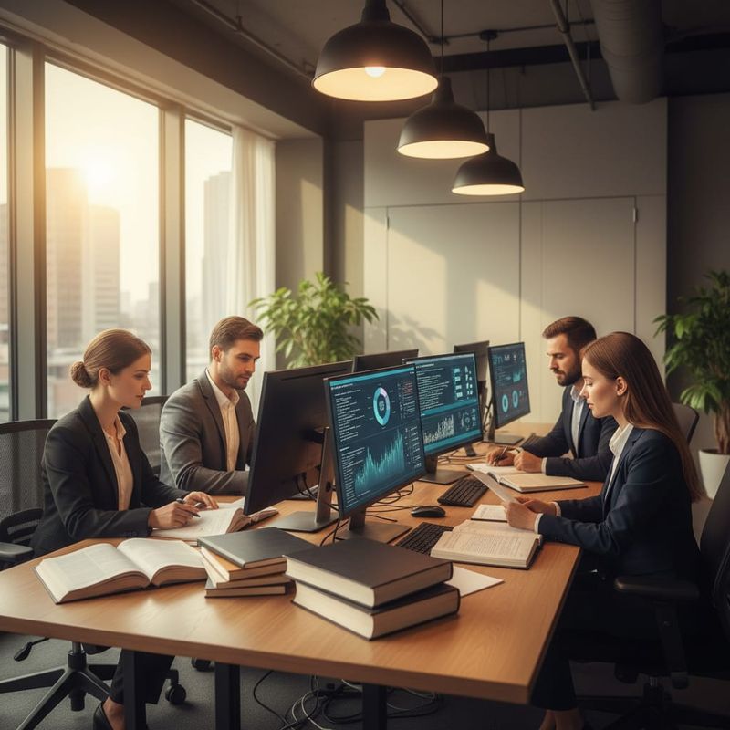 Business compliance team reviewing Do Not Call list regulations and AI dialer policies