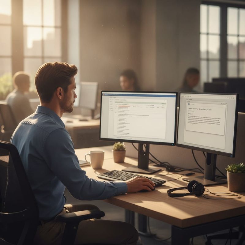 Account manager reviewing an AI call outcome in the CRM before the follow-up email goes out