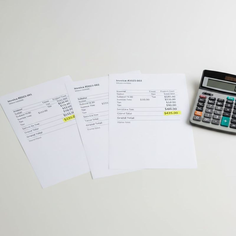 Three invoices compared side by side showing different AI voice platform costs