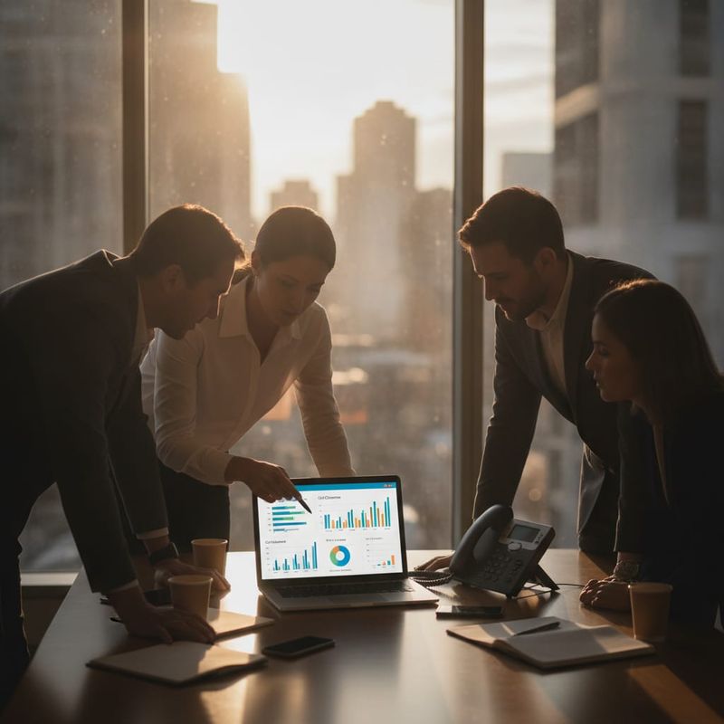Brokerage operations team reviewing weekly AI call QA results on a dashboard