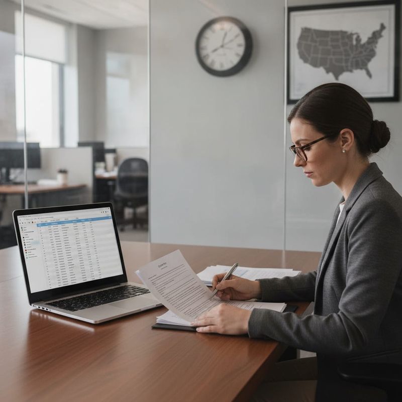 Brokerage compliance officer checking written consent records before an AI calling campaign to US traders