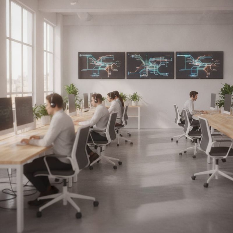 Support team monitoring an AI phone agent handling inbound calls