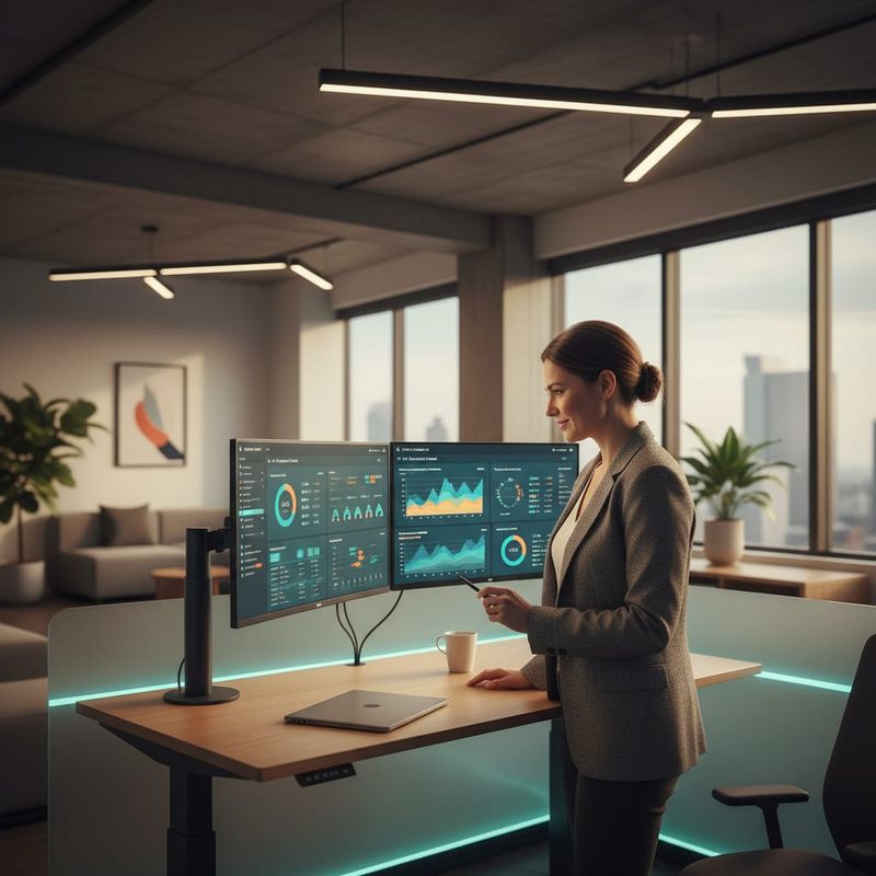 Sales professional reviewing AI calling platform performance and cost metrics