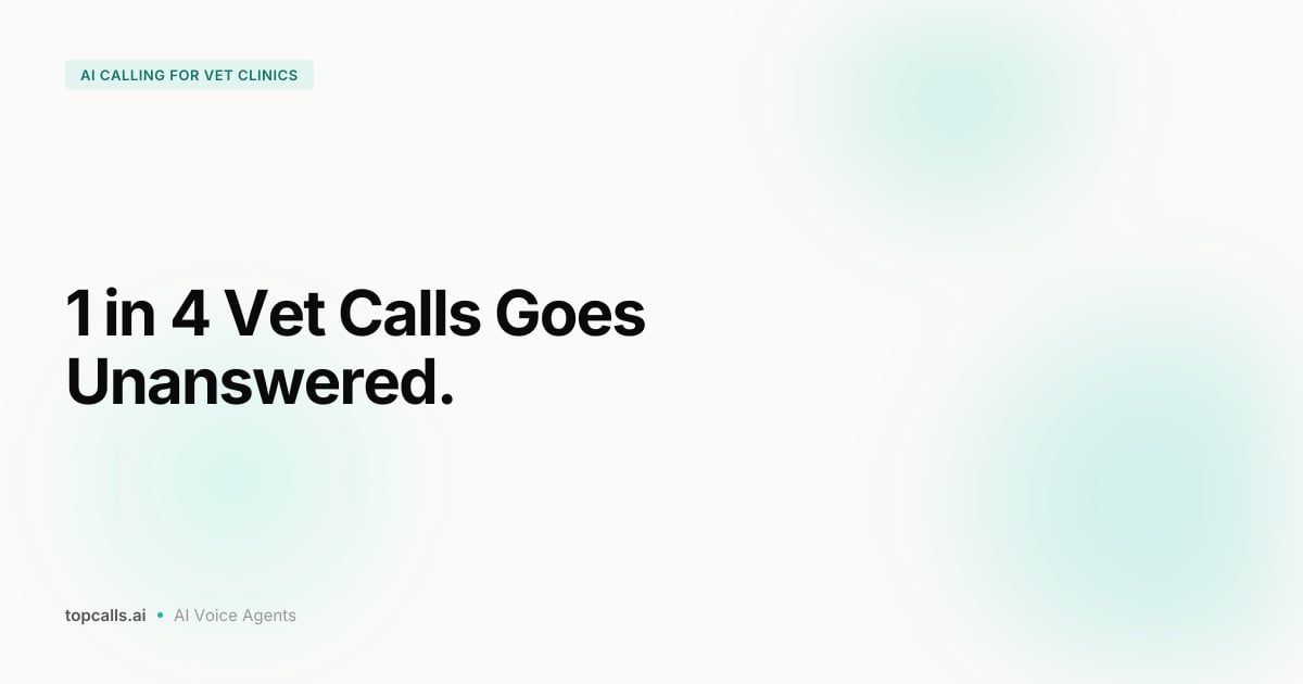 Cover Image for AI Voice Agents for Veterinary Clinics: Cut No-Shows