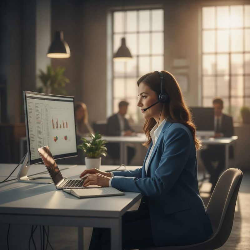 Sales rep taking a warm AI-qualified lead call instead of cold dialing