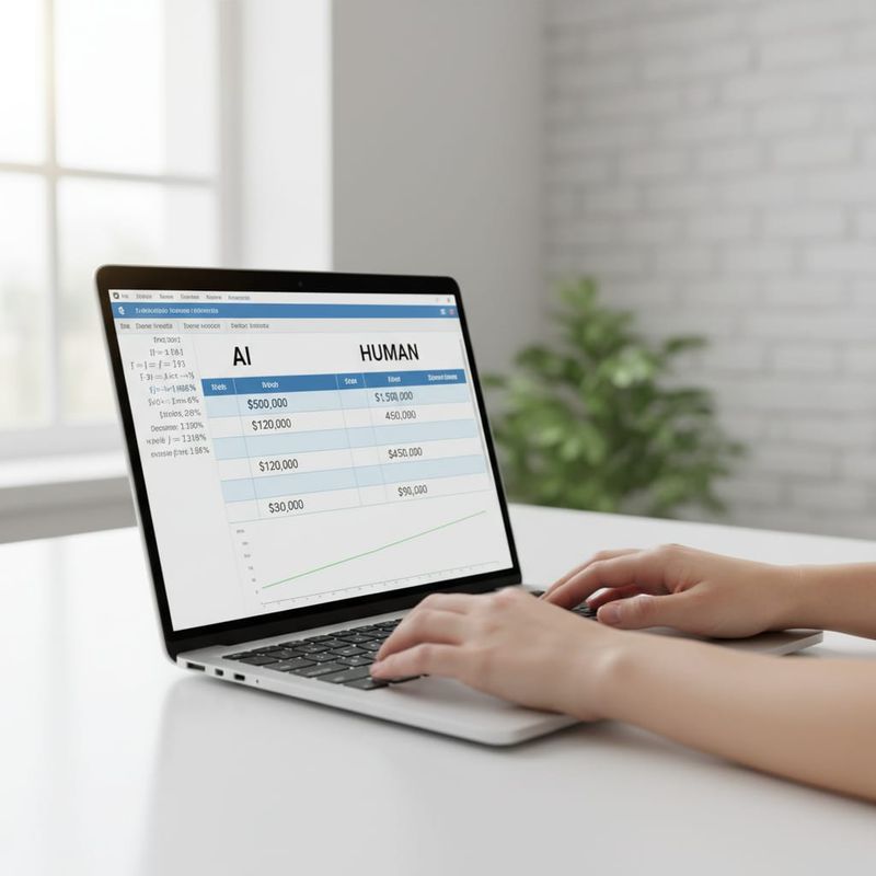 Cost comparison spreadsheet for AI voice agents versus human SDR team