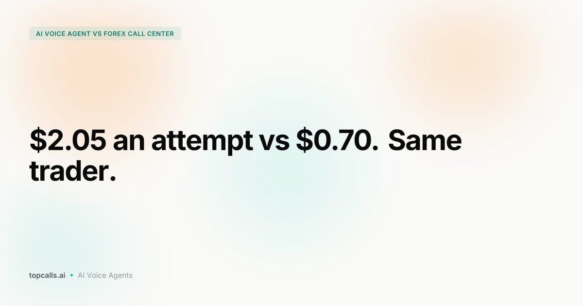 Cover image for AI Voice Agent vs Forex Call Center: Costs and Tradeoffs