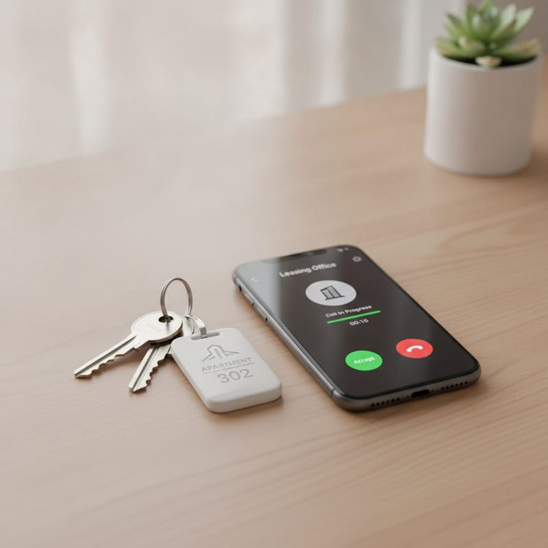 AI voice agent handling rental inquiry calls for property management