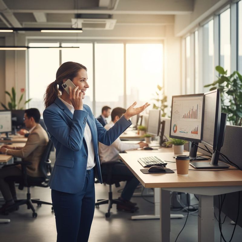 Human sales rep handling a complex enterprise discovery call