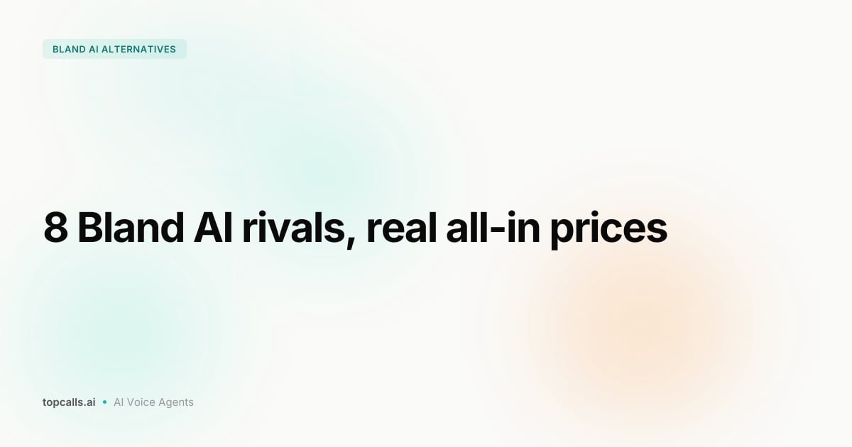 Cover image for Best Bland AI Alternatives in 2026: 8 Voice Platforms Ranked