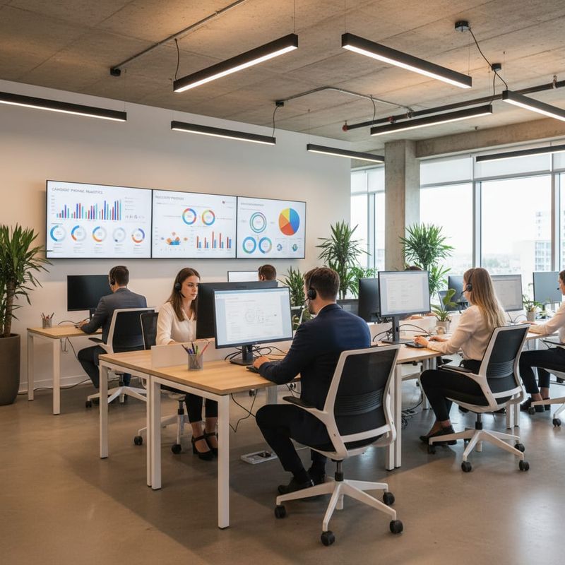 Recruitment agency team using AI voice calling to screen candidates at scale