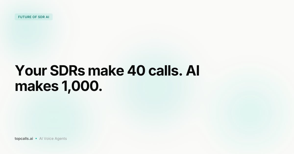 Cover image for The Death of the SDR? How AI Voice Agents Reshape B2B Sales