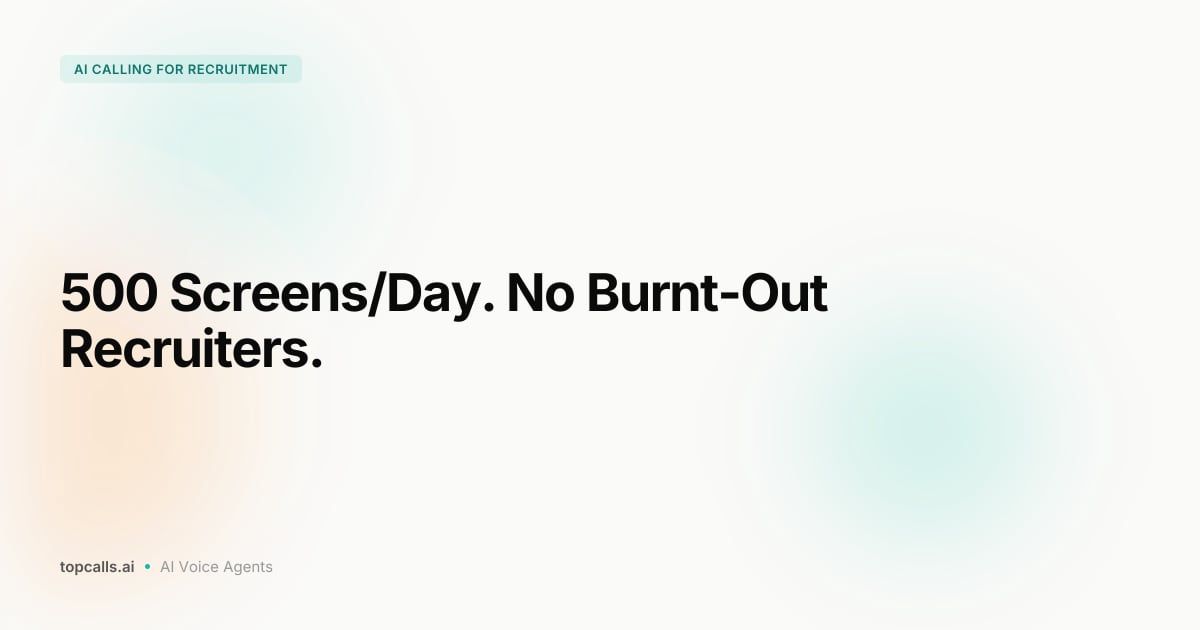 Cover Image for How Recruitment Agencies Use Voice AI to Screen 500 Candidates/Day