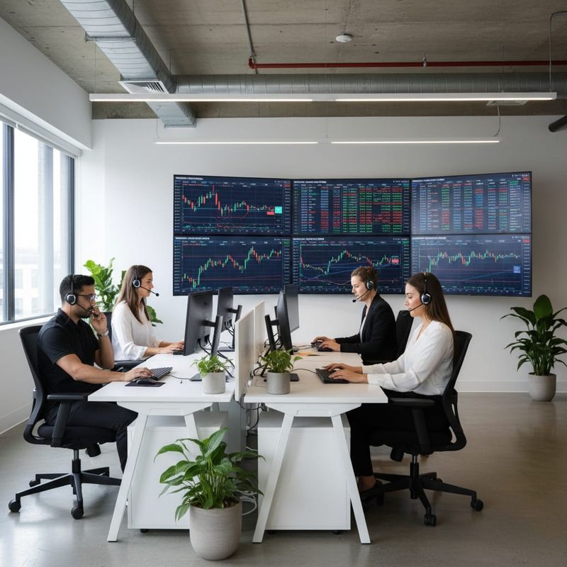 Sales team running AI-powered reactivation calls for dormant trading accounts